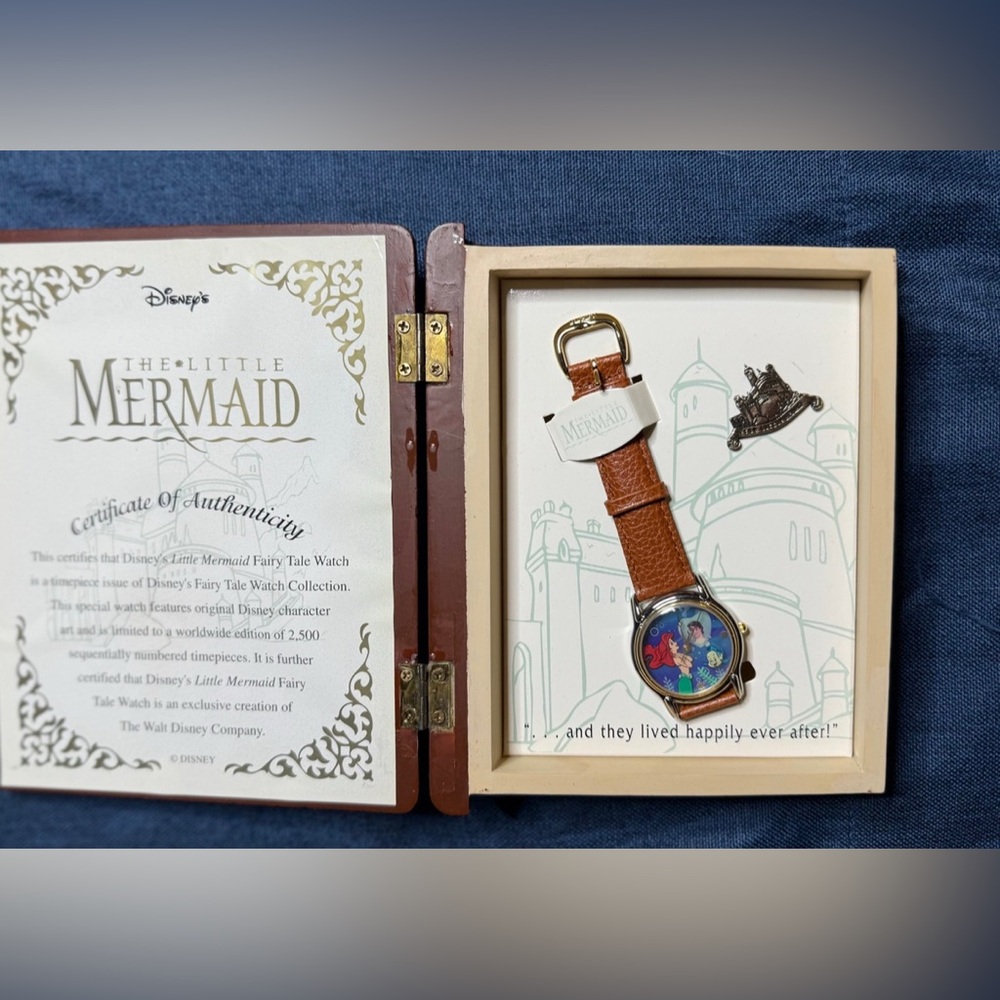 Vintage Rare Disney The Little Mermaid Storybook Watch 1994 New - Picture 2 of 9